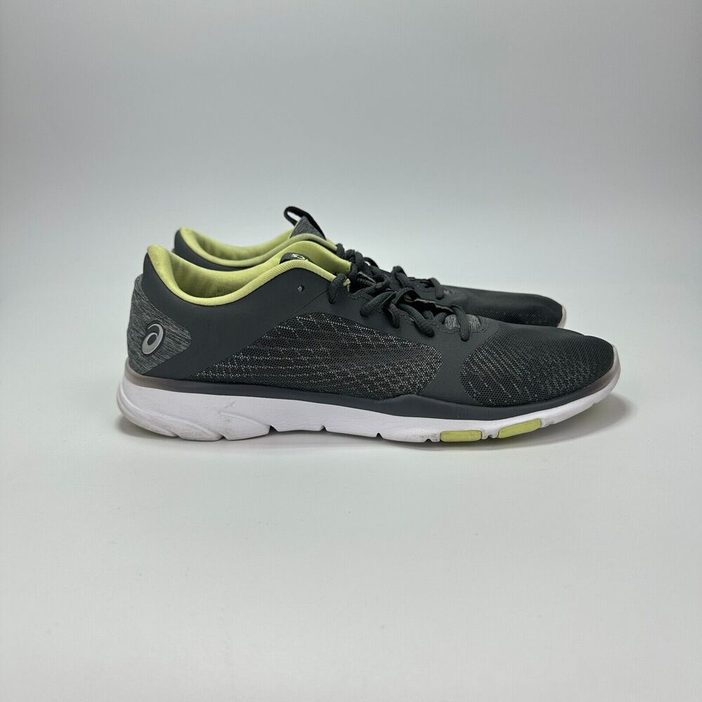 Asics Gel Fit Tempo 3 Gray Lime Green Cross Trainer Running Shoes Women Size 8.5